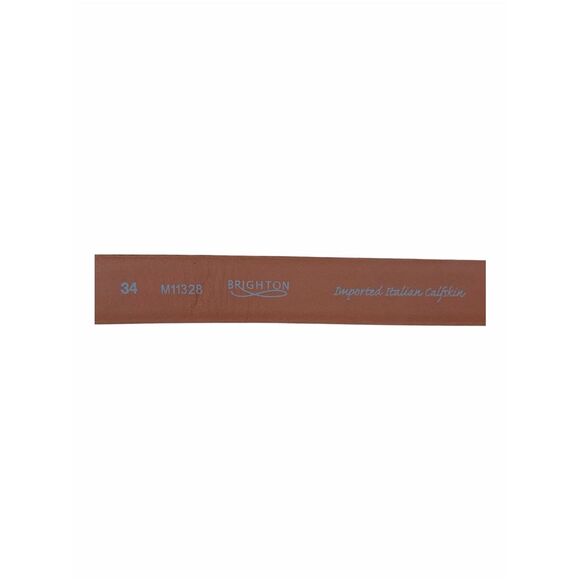 Brighton VENETO Italian Calfskin Leather Brown Belt Size 34 M11328 Unisex
